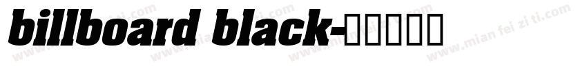 billboard black字体转换